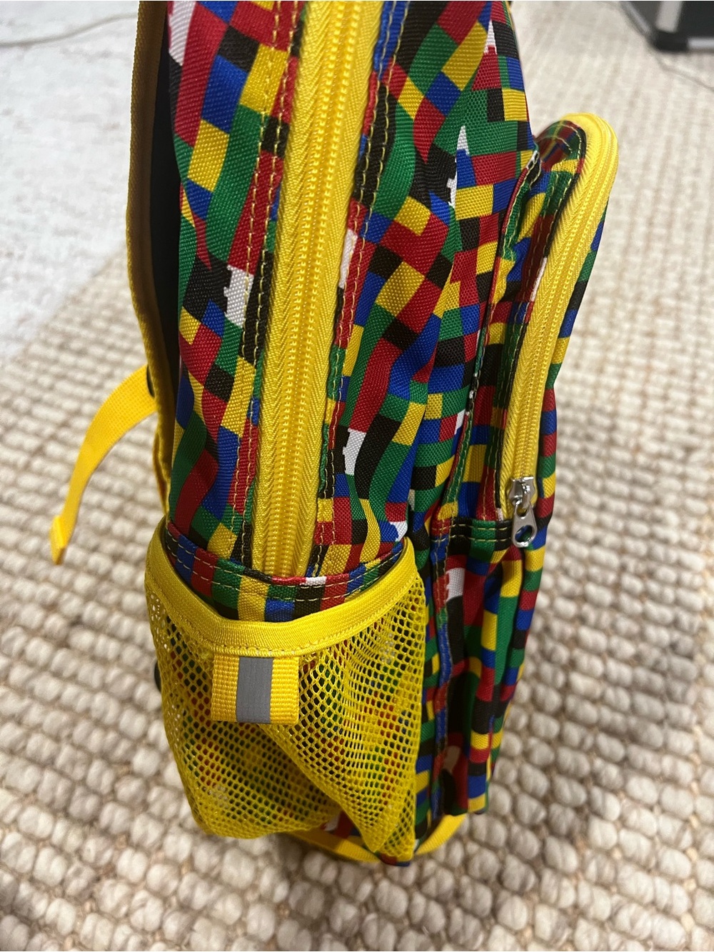 Lego Multicolor Brick-Pattern Backpack with Yellow Trim - Picture 6 of 8